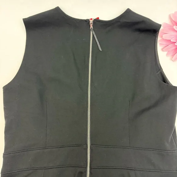 SPANX The Perfect Sleeveless Jumpsuit Ponte Knit Classic Black Flare Wide Leg